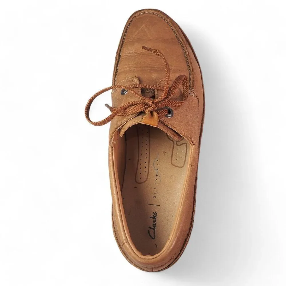 Clarks Oakland Sun Slip-on Moccasin Leather Loafers 261395547 Brown Men's 9.5M‎